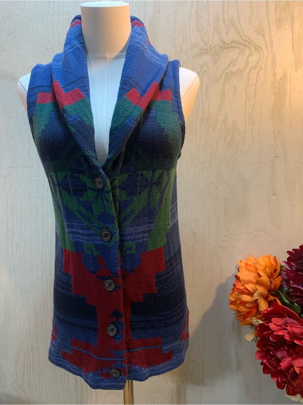 Chaps Ralph Lauren Aztec Sweater Vest